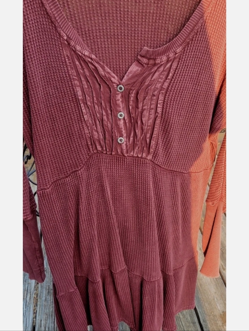 Free People FP One Jolene Thermal Mini Dress Dusty Plum S - Picture 5 of 8